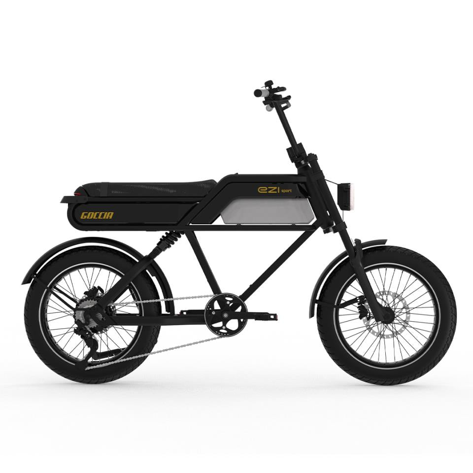 Goccia Bike EZI Sport- Fatbike - Zwart / Goud