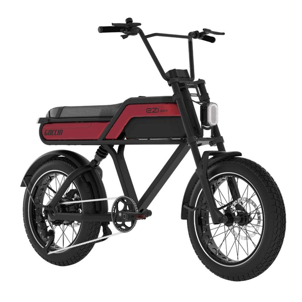 Goccia Bike EZI Sport - Fatbike - Zwart / Rood